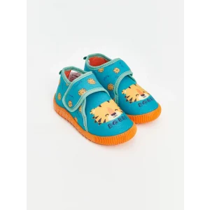 LCW STEPS Yeşil Baskılı Erkek Bebek Ev Ayakkabısı