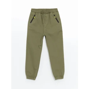 LCW Kids Haki Beli Lastikli Erkek Çocuk Jogger Pantolon