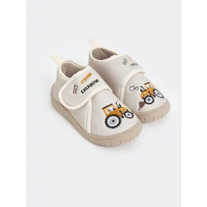 LCW STEPS Bej Cırt Cırtlı Erkek Çocuk Panduf