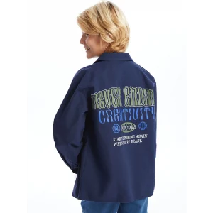 LCW Kids Lacivert Rahat Kalıp Erkek Çocuk Gömlek Ceket