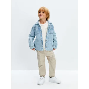 LCW Kids Bej Beli Lastikli Basic Gabardin Erkek Çocuk Pantolon