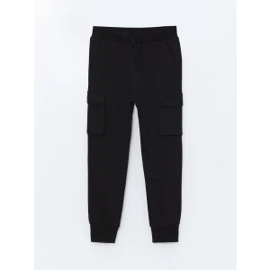 LCW Kids Siyah Beli Lastikli Erkek Çocuk Kargo Eşofman Altı
