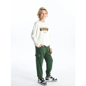 LCW Kids Yeşil Beli Lastikli Erkek Çocuk Jogger Eşofman Altı