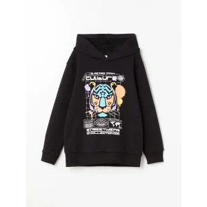 LCW Kids Siyah Kapüşonlu Erkek Çocuk Kalın Eşofman Takım