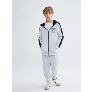 LCW Kids Gri Kapüşonlu Erkek Çocuk Eşofman Takım