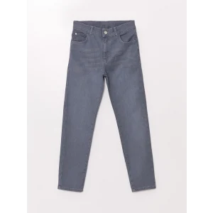 LCW Kids Gri Beli Ayarlanabilir Lastikli Erkek Çocuk Jean Pantolon
