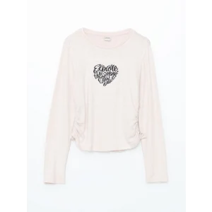 LCW Kids Pembe Bisiklet Yaka Kız Çocuk Tişört