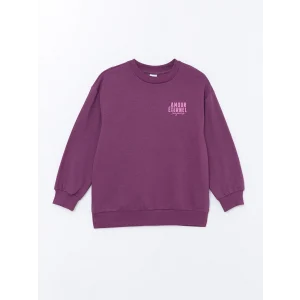 LCW Kids Mürdüm Bisiklet Yaka Kız Çocuk Kalın Sweatshirt