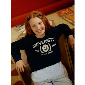 LCW Kids Lacivert Okulun En Havalısı Sweatshirt