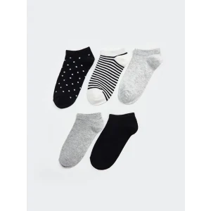 LCW DREAM Siyah Desenli Kadın Patik Çorap 5li