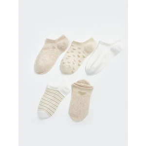 LCW DREAM Bej Desenli Kadın Patik Çorap 5li