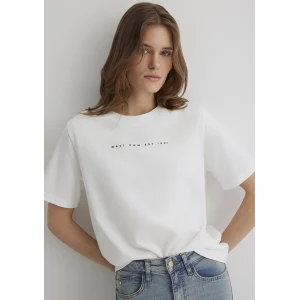 Mavi 1613147-70057 Mavi Baskılı Ekru Tişört