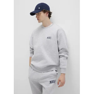 Mavi 0611716-80018 Mavi Logo Baskılı Gri Sweatshirt