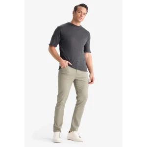 Defacto B2089AXKH465 Haki Slim Fit Dar Kesim Dar Paça Cepli Pantolon