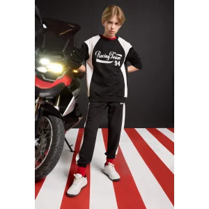 Defacto F2179A8BK81 Siyah Erkek Çocuk Beli Lastikli Baskılı Jogger Eşofman Altı