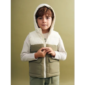 LCW Kids Bej Kapüşonlu Erkek Çocuk Yelek