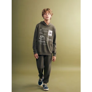 LCW Kids Haki Kapüşonlu Erkek Çocuk Eşofman Takım