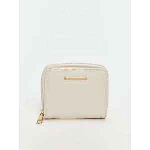 LCW ACCESSORIES Ekru Deri Görünümlü Kadın Cüzdan