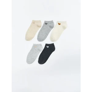 LCW DREAM Bej Desenli Kadın Patik Çorap 5li