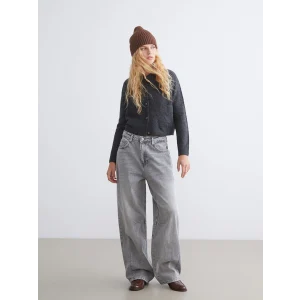 XSIDE Gri Baggy Fit Kadın Jean Pantolon