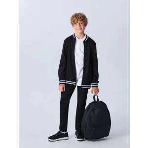 LCW Kids Siyah Beli Lastikli Erkek Çocuk Okul Pantolonu