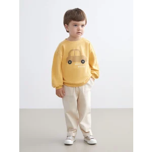 LCW baby Sari Baskılı Erkek Bebek Sweatshirt ve Eşofman Alt 2li