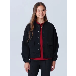 LCW Kids Siyah Uzun Kollu Kız Çocuk Kolej Ceket