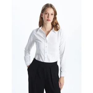 LCWAIKIKI Classic Beyaz Uzun Kollu Poplin Kadın Gömlek