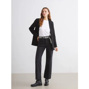 LCWAIKIKI Classic Siyah Wideleg Kadın Jean Pantolon