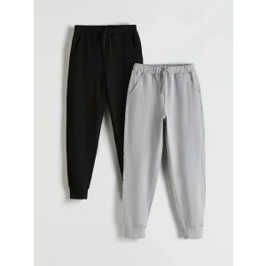 LCW Kids Siyah Beli Lastikli Erkek Çocuk Jogger Eşofman Alt 2li