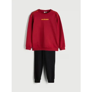 LC WAIKIKI Kirmizi Bisiklet Yaka Galatasaray Baskılı Erkek Çocuk Eşofman Takımı