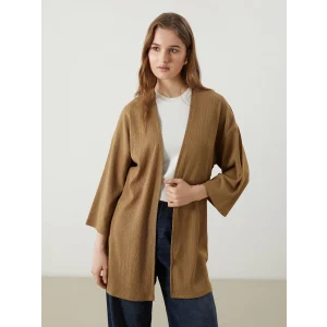 LCWAIKIKI Classic Sari Şal Yaka Kadın Hırka