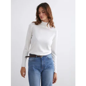 LCWAIKIKI Classic Ekru Balıkçı Yaka Kadın Triko Kazak