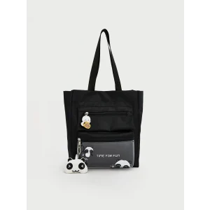 LCW ACCESSORIES Siyah Baskılı Kız Çocuk Omuz Çantası