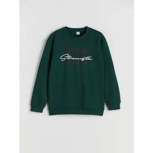 LCW Kids Yeşil Bisiklet Yaka Erkek Çocuk Sweatshirt