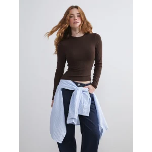 XSIDE Kahverengi Bisiklet Yaka Kadın Body