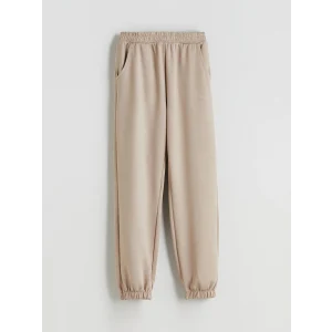 LCW Kids Bej Beli Lastikli Kız Çocuk Jogger Eşofman Altı