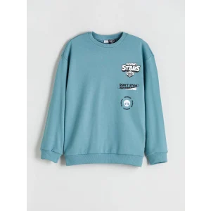 LC WAIKIKI Yeşil Bisiklet Yaka Brawl Stars Baskılı Erkek Çocuk Tişört