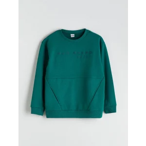 LCW Kids Yeşil Bisiklet Yaka Erkek Çocuk Sweatshirt