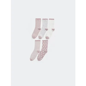 LCW DREAM Pembe Desenli Kadın Soket Çorap 5li