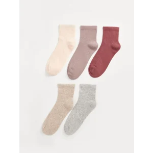 LCW DREAM Pembe Kadın Düz Soket Çorap 5li