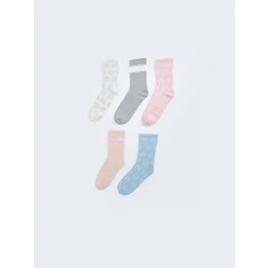 LCW DREAM Ekru Desenli Kadın Soket Çorap 5li