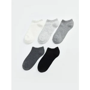 LCW DREAM Ekru Kadın Düz Patik Çorap 5li