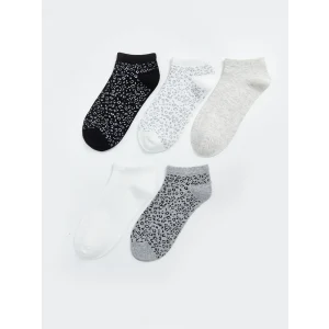 LCW DREAM Siyah Desenli Kadın Patik Çorap 5li