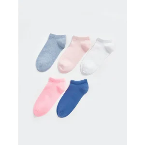 LCW DREAM Mavi Kadın Düz Patik Çorap 5li