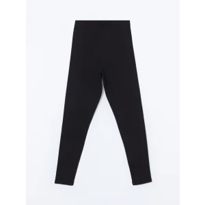 LCW Kids Siyah Beli Lastikli Kız Çocuk Tayt