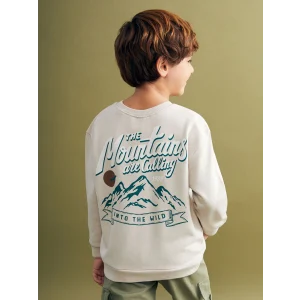 LCW Kids Gri Bisiklet Yaka Erkek Çocuk Sweatshirt