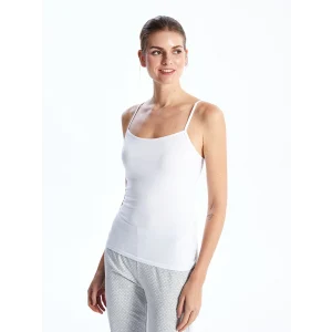 LCW DREAM Beyaz U Yaka Düz Askılı Kadın Atlet