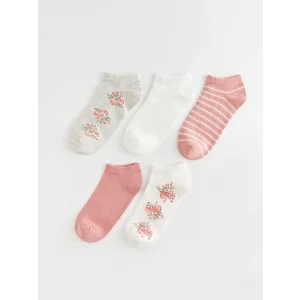 LCW DREAM Gri Desenli Kadın Patik Çorap 5 li