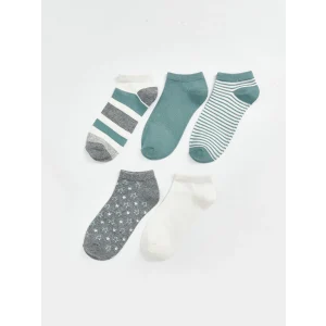 LCW DREAM Ekru Desenli Kadın Patik Çorap 5li